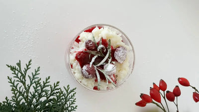 Veganes Schichtdessert mit Jasminreis und Cranberry-Sauce