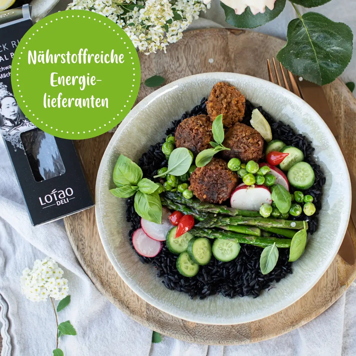 Mit dem veganen Black Week Fitness Bundle erhältst du 1kg vom Schwarzen Reis mit vielen Nährstoffen