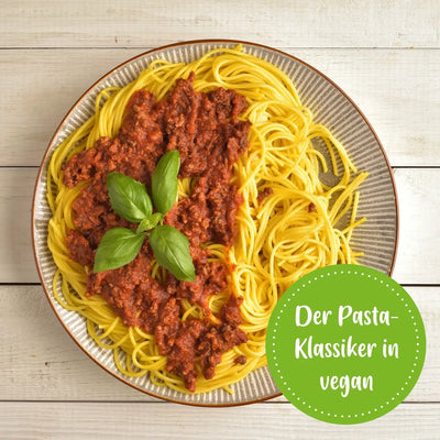 Veggie Bolognese Sauce von Lotao ist der Klassiker in vegan